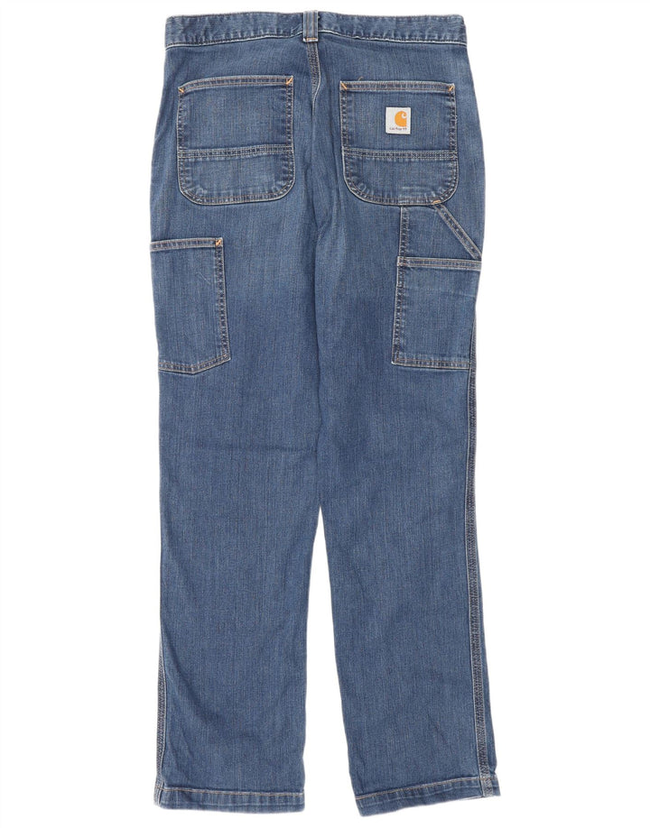 CARHARTT Jean droit cargo coupe décontractée pour homme W30 L30 bleu coton