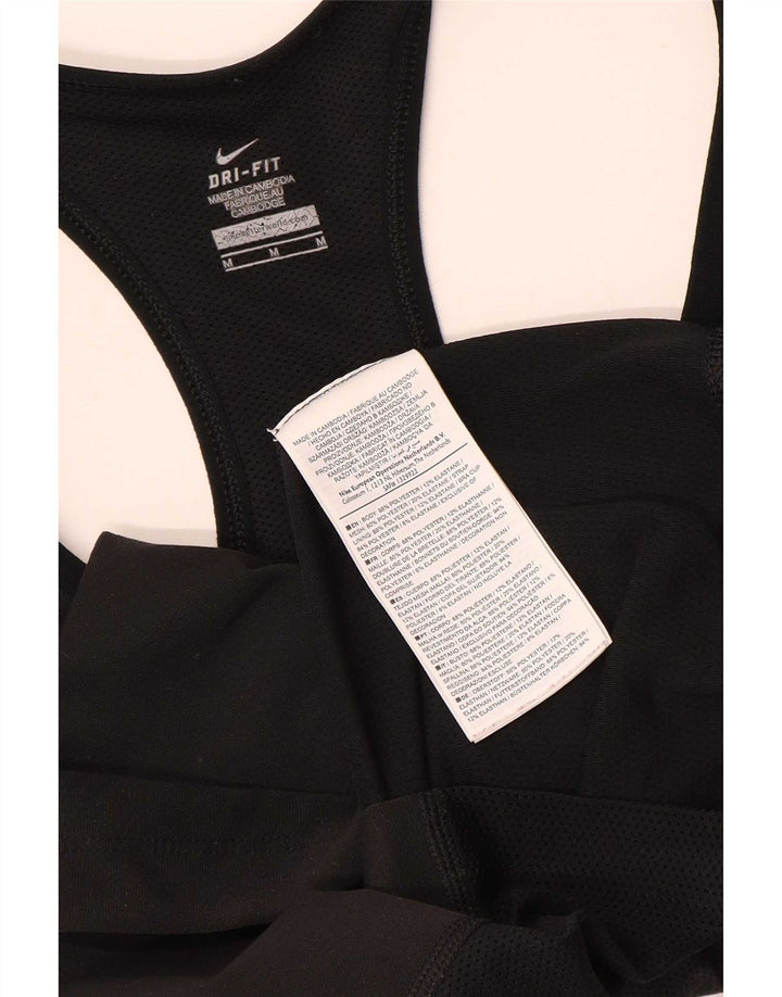 Nike Womens Dri Fit Graphic Débardeur UK 12 Moyen Noir Polyester