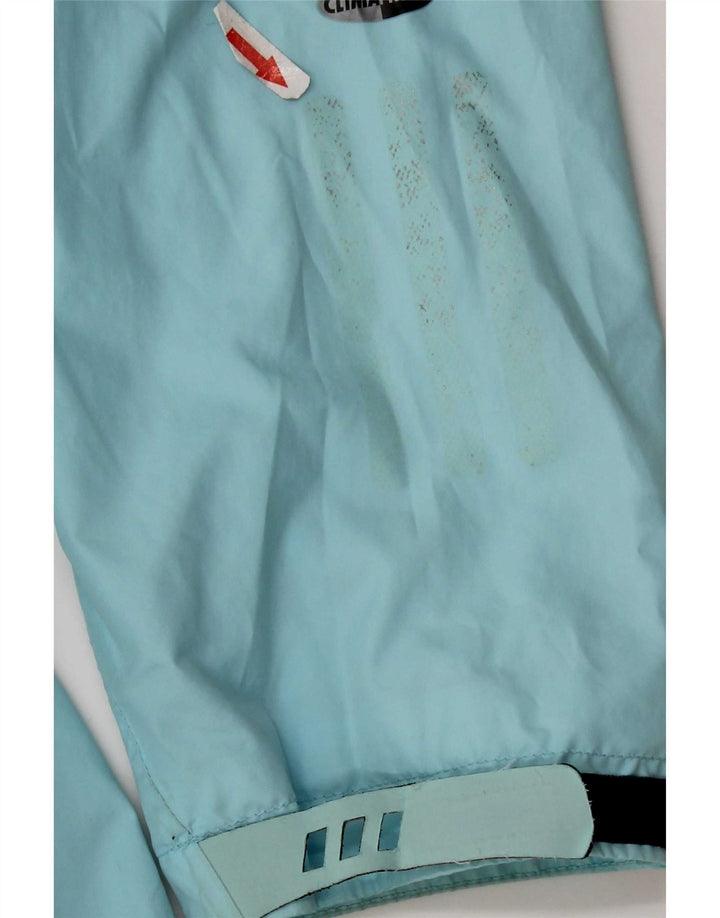 Adidas Veste de pluie à capuche Clima Proof pour femme UK 16 Large Bleu Polyester