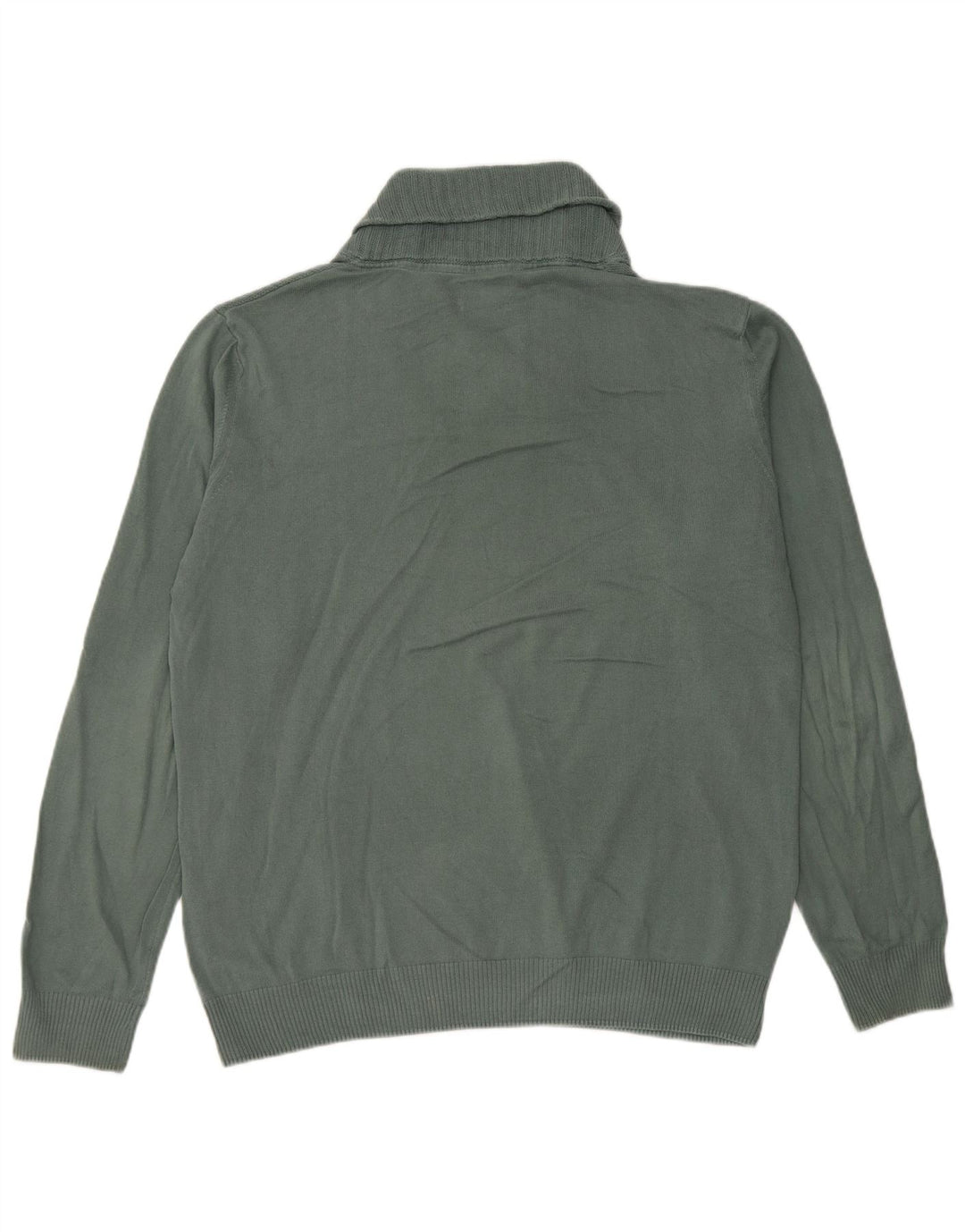 Zara Homme Col Châle Pull Pull Large Vert Coton