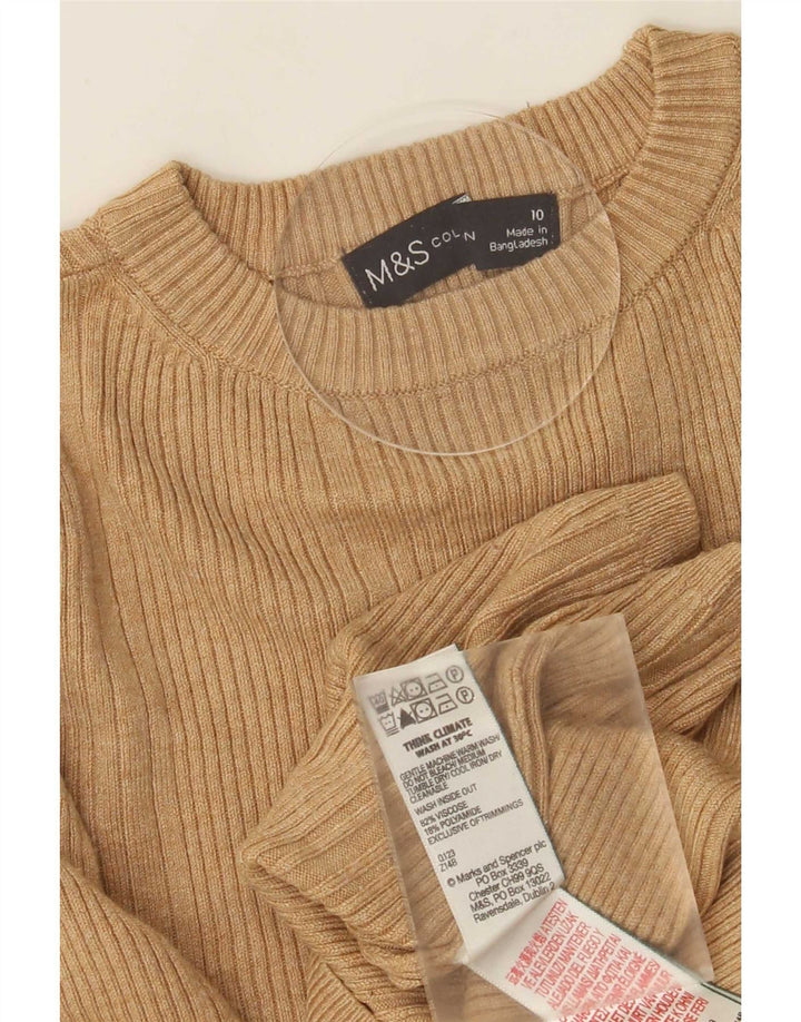 Marks & Spencer Chemisier pour femme UK 10 Small Marron Viscose