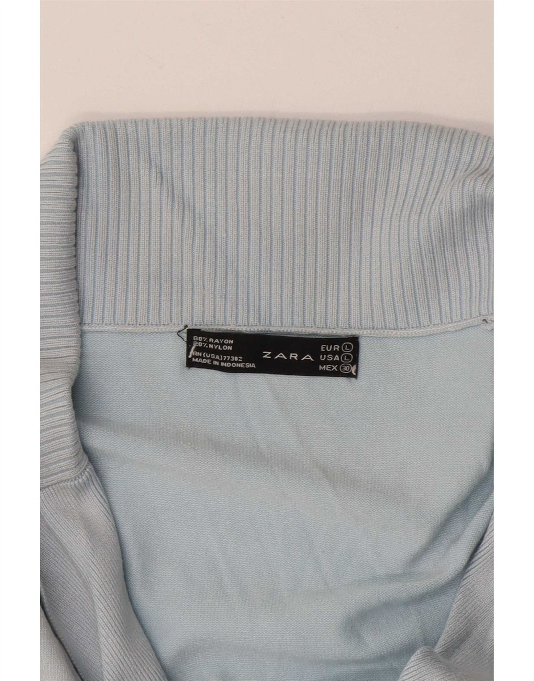 Zara Womens Cardigan Sweater UK 16 Large Rayonne Bleue