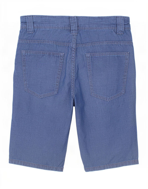 Benetton Short décontracté pour garçon 10-11 ans XL W29 Bleu à carreaux