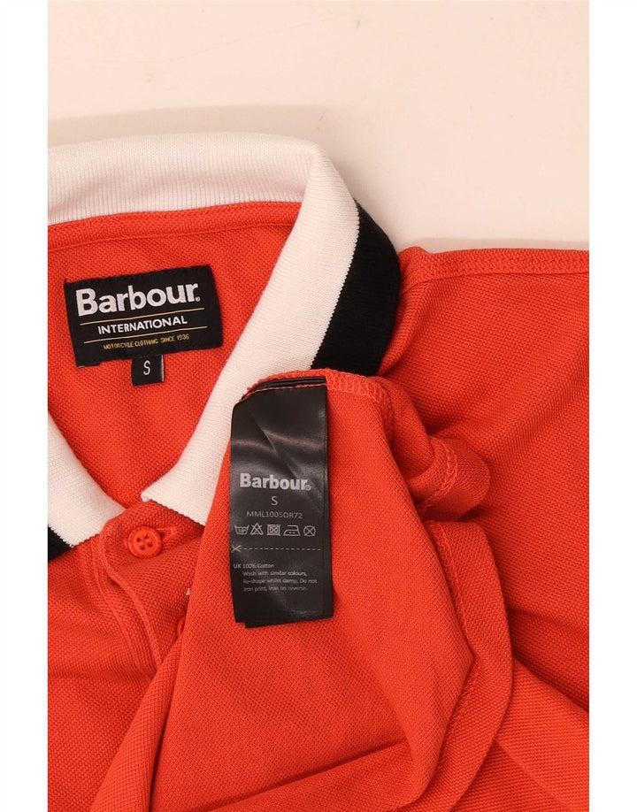 Barbour Polo Homme Petit Coton Colorblock Rouge