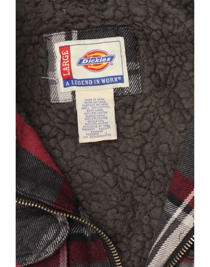 Dickies Veste utilitaire Sherpa pour homme UK 40 Grand coton à carreaux multicolores