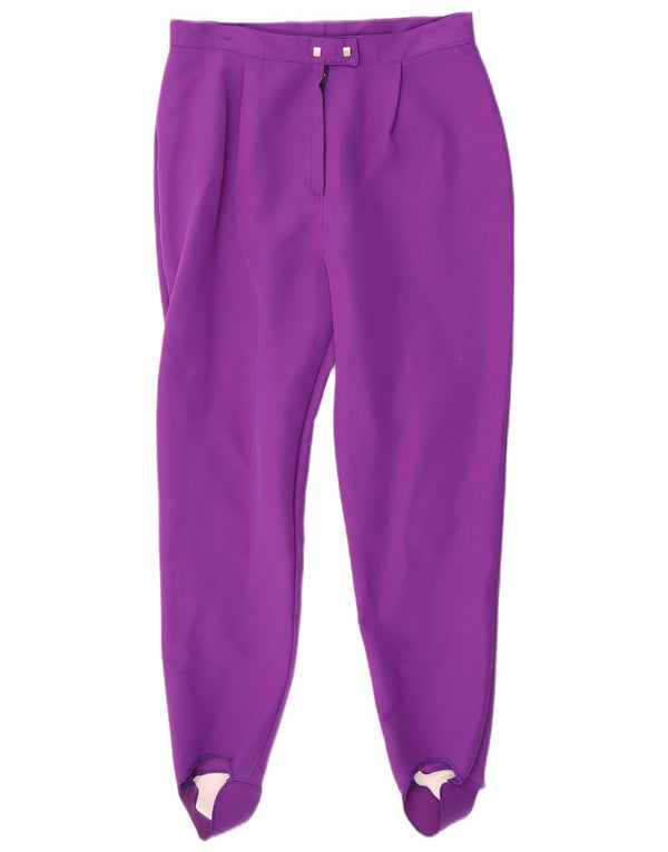 Pantalon étrier femme vintage IT 46 Large W28 L29 Purple Acrylique Sports