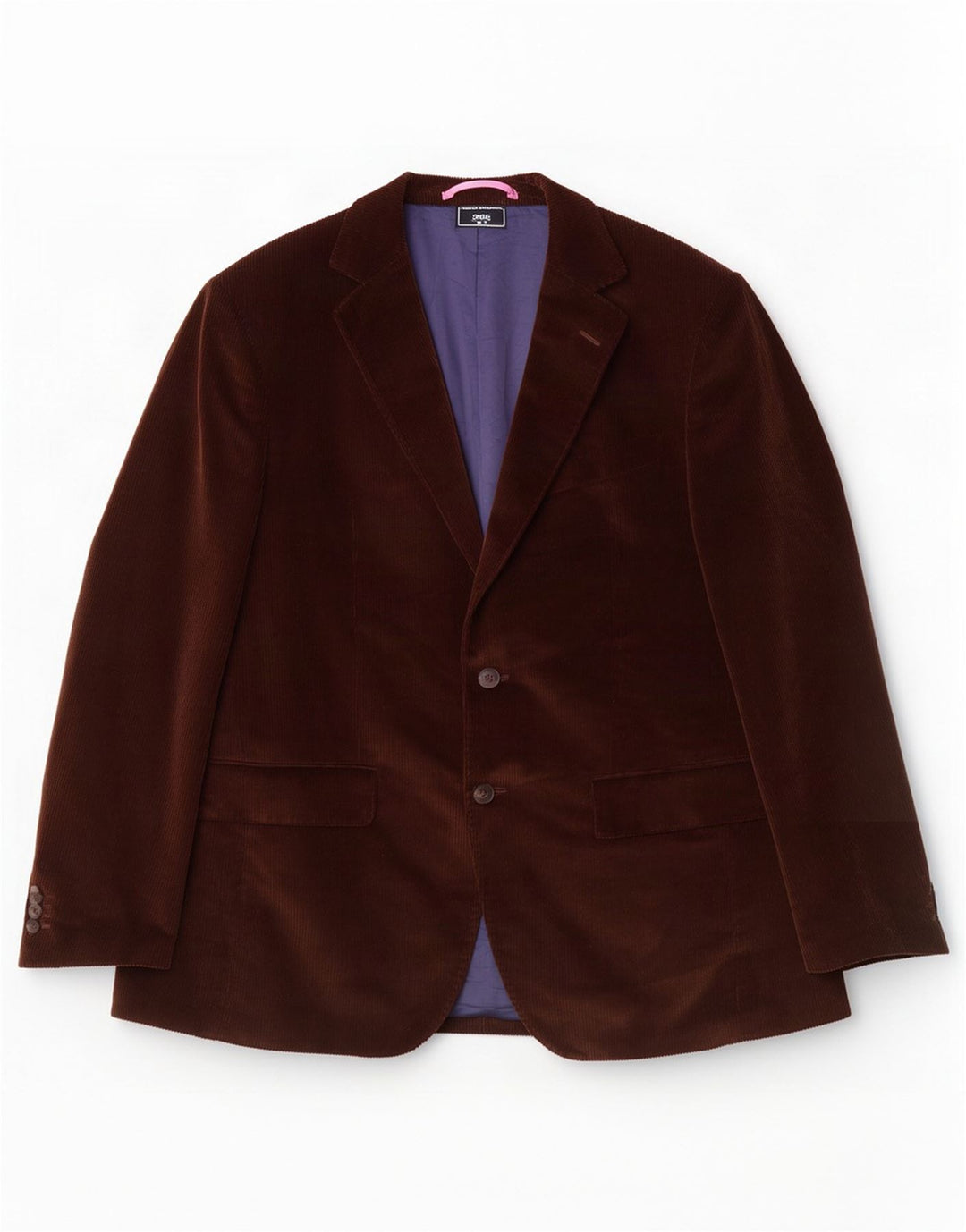 Gant Veste Blazer en Velours Côtelé à 2 Boutons pour Homme EU 50 Grand Coton Marron