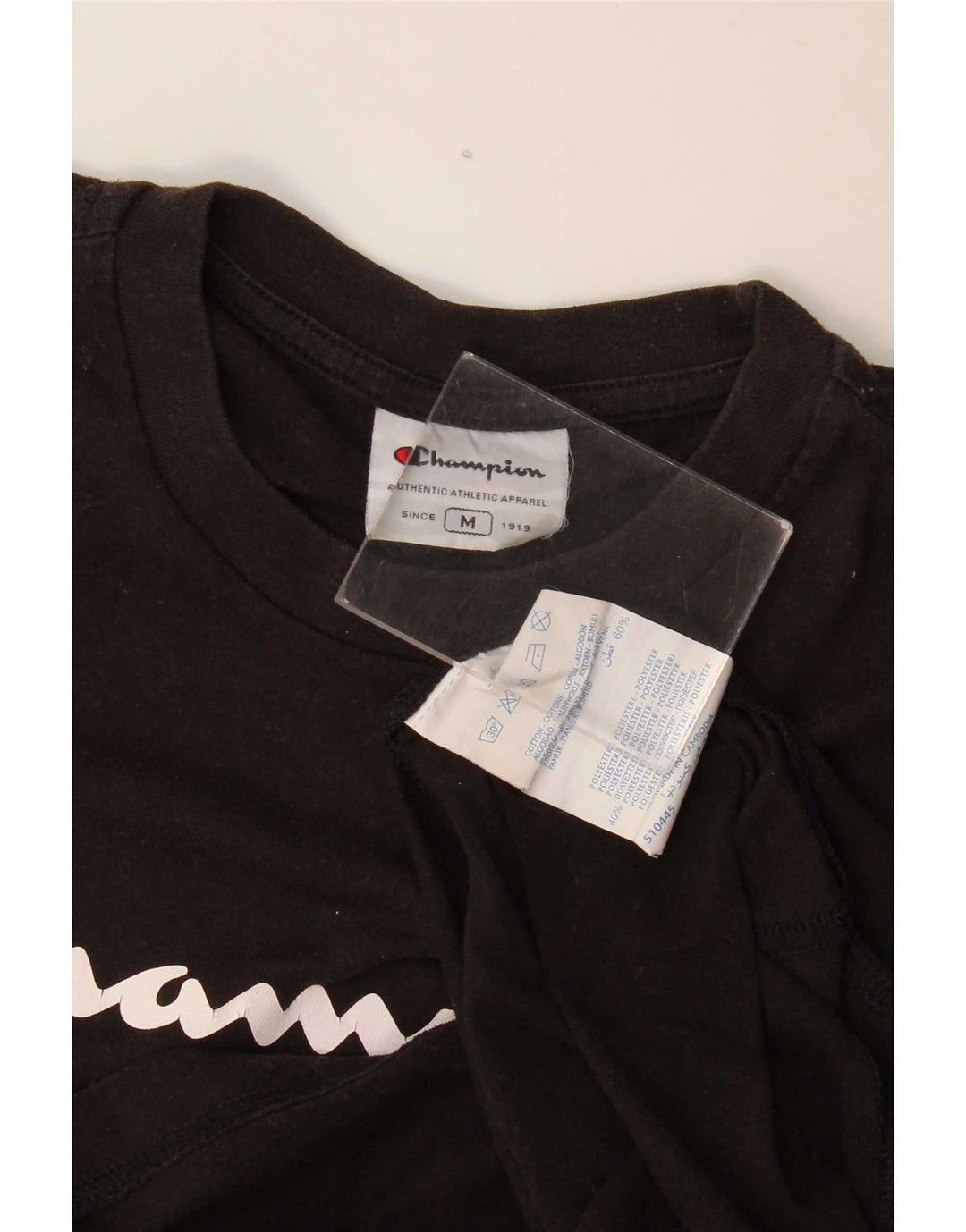 Champion T-Shirt Graphique Homme Noir Moyen Coton