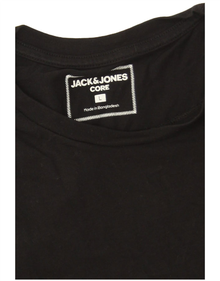 Jack & Jones T-Shirt Homme Haut Large Noir Coton