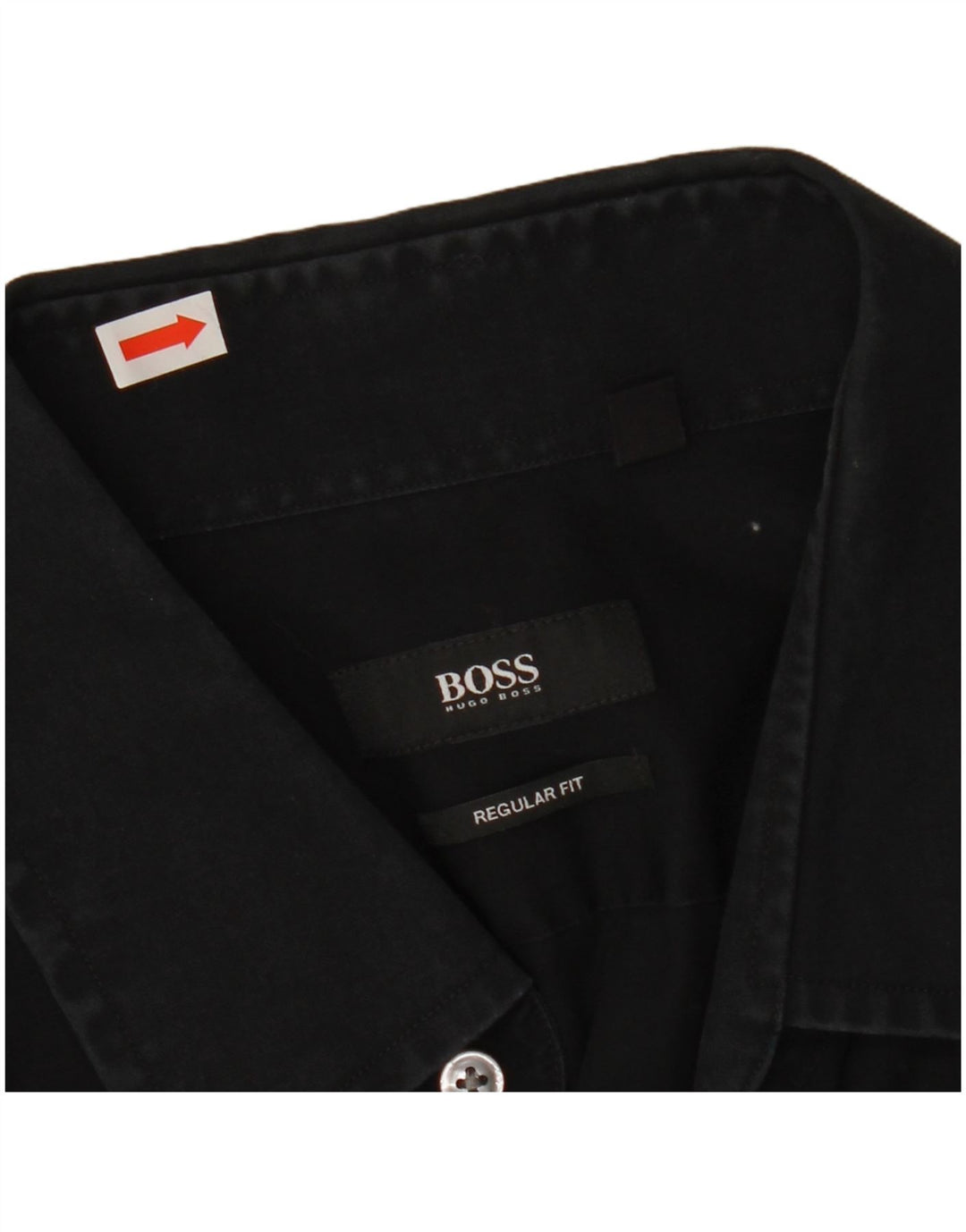 HUGO BOSS Chemise coupe régulière pour homme Taille 16 1/2 42 Large Noir