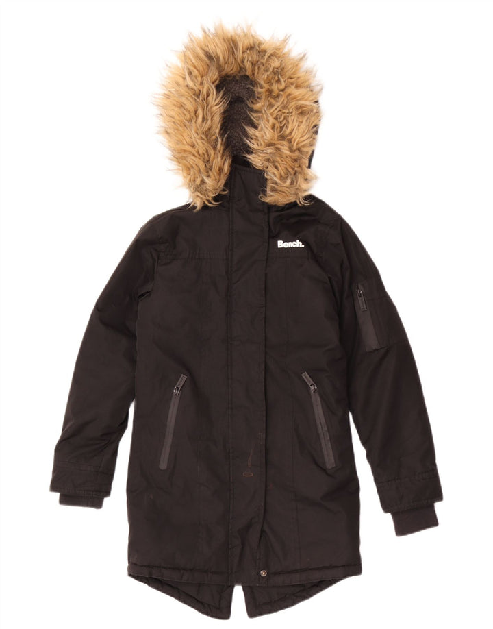 Bench Parka à capuche pour fille 7-8 ans Noir Polyester