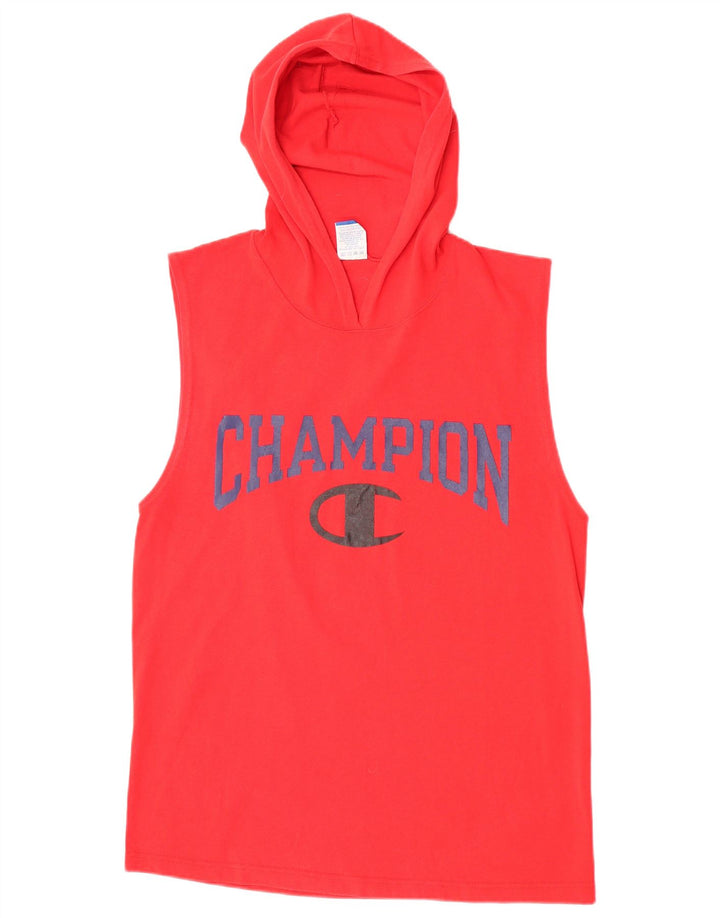 Champion Débardeur Graphique à Capuche Homme Rouge Moyen Coton