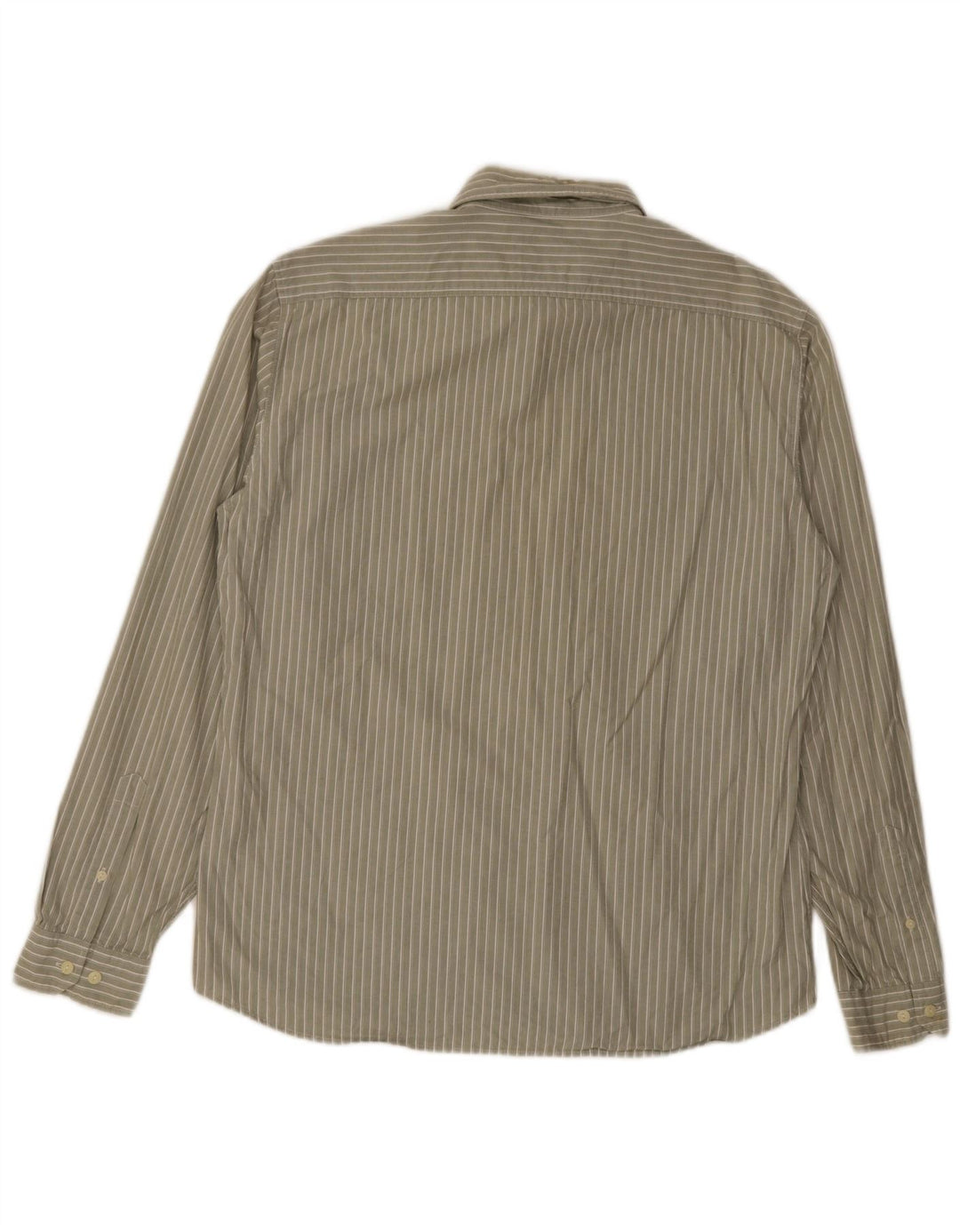 Marks & Spencer Chemise Homme Large Kaki Rayé Coton