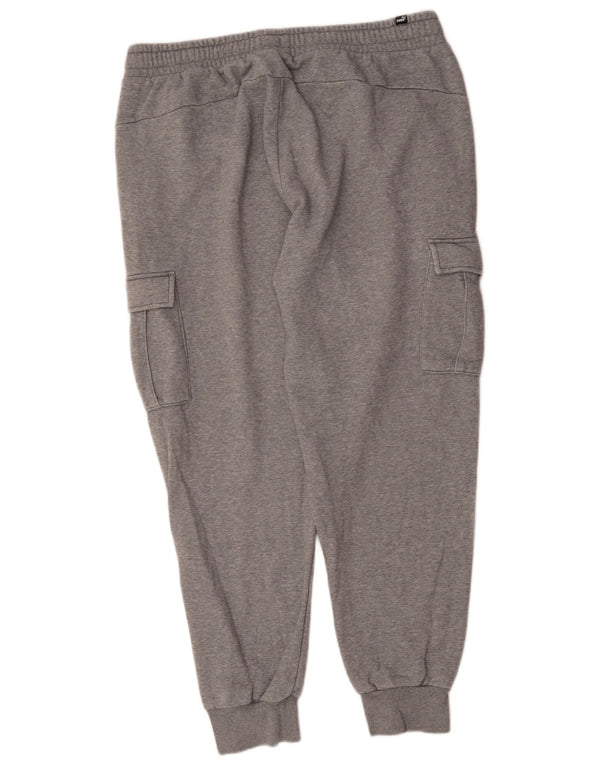 PUMA Pantalon de survêtement cargo pour homme XL Gris chiné en coton