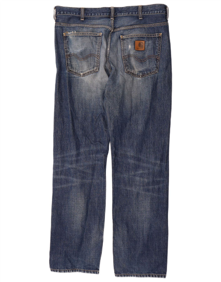 CARHARTT Jean droit Wip homme W34 L32 bleu coton