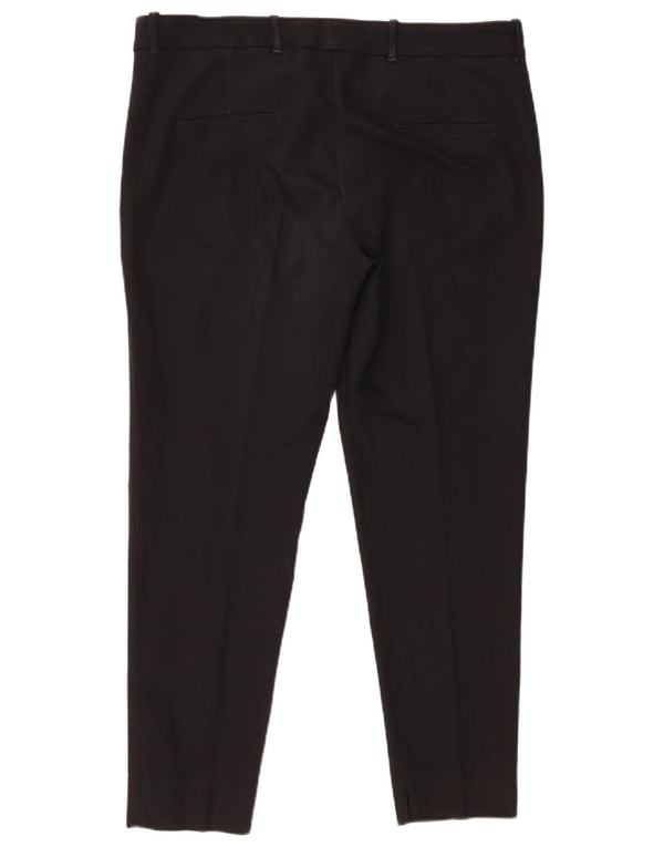 Pantalon Chino Slim Femme Zara XL W32 L28 Noir Polyester