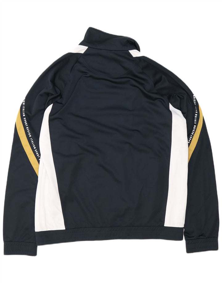 Lotto Veste de survêtement graphique pour homme 2XL Bleu marine Colorblock Polyester