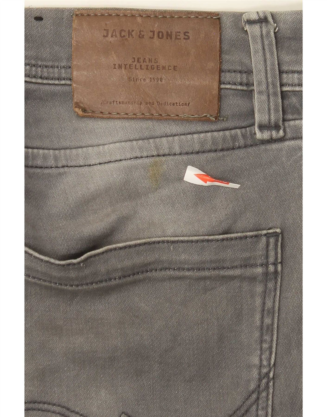 Jack & Jones Jean Slim W29 L32 Homme Gris Coton