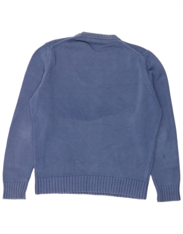 Zara Pull Col Rond Homme Bleu Moyen Coton