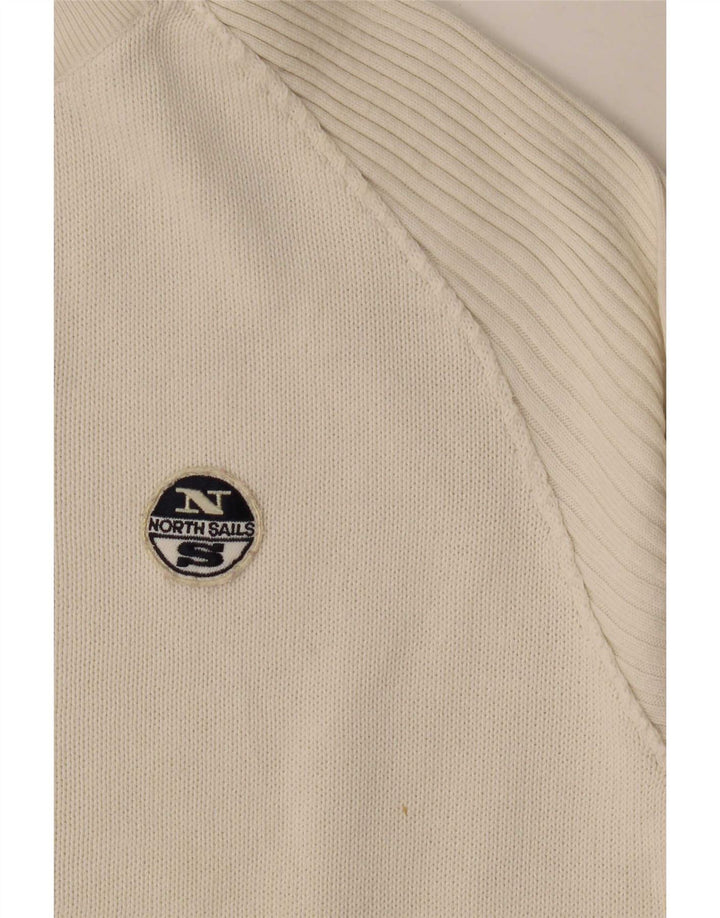 North Sails Pull à col zippé pour homme Grand coton beige