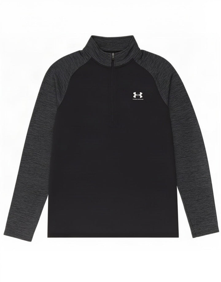 Under Armour Haut de Survêtement Zip Neck Pullover Homme Noir Colorblock