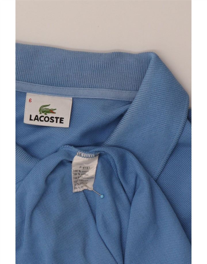 LACOSTE Polo Homme Taille 6 XL Bleu Coton