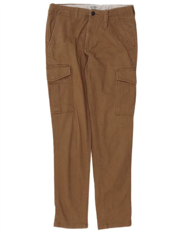 Jack & Jones Pantalon Cargo Slim Homme W32 L30 Marron Coton
