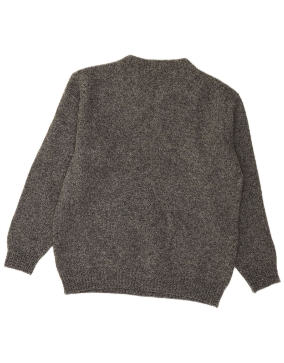 Benetton Pull à col rond pour garçon 15-16 ans Large Gris Laine