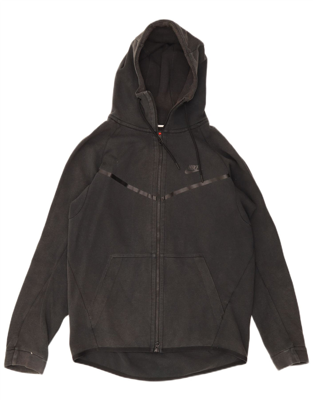 NIKE Pull à capuche zippé pour homme en coton gris moyen