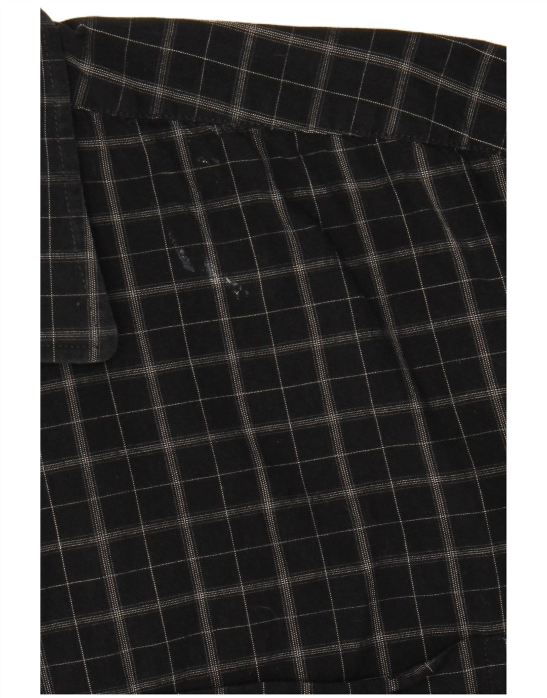Pierre Cardin Chemise à manches courtes pour homme en coton à carreaux noir moyen