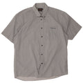 Pierre Cardin Chemise à manches courtes pour homme Coupe régulière XL Gris Chevron Polyester