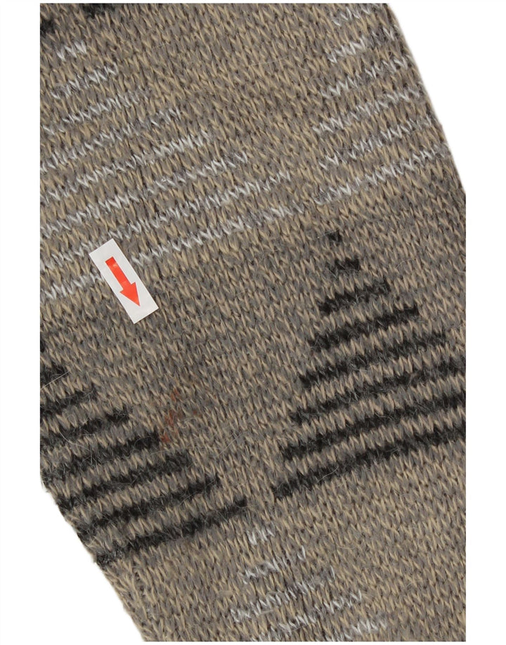 Rinaldi Cardigan Homme Pull Large Gris Géométrique Laine