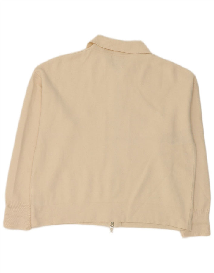 Massimo Dutti Cardigan surdimensionné pour femme UK 10 Petit Blanc cassé