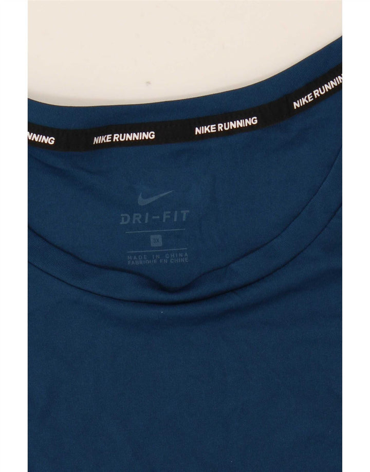 Nike T-shirt Dri Fit pour homme 3XL Bleu marine