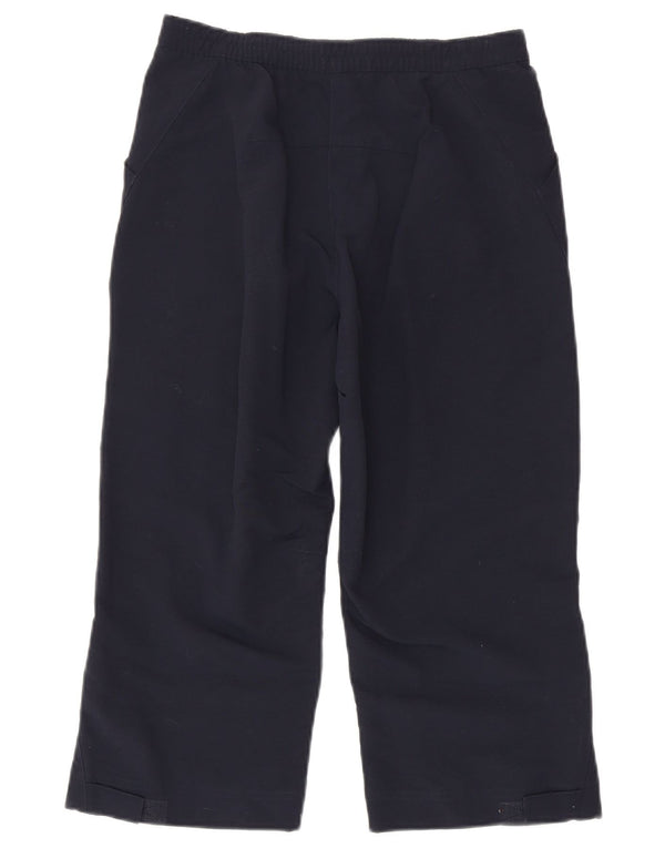 Adidas Pantalon cargo Capri à jambe large pour femme UK 8 Small W28 L20 Bleu marine