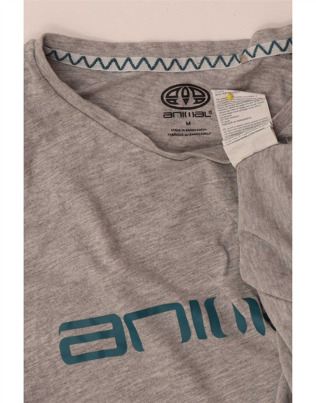 Animal T-Shirt Graphique Homme Gris Moyen Coton