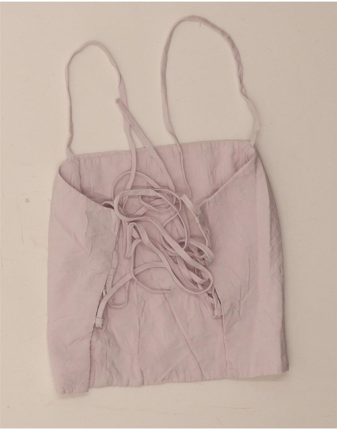 Zara Womens Crop Corset Top UK 8 Small Violet Modal