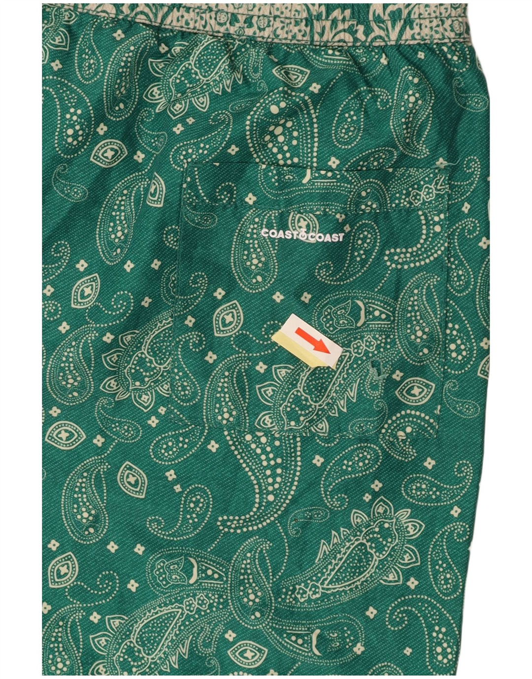 COAST Short de Bain Homme Grand Paisley Vert