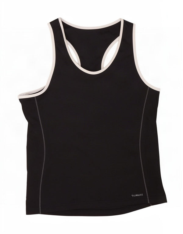 Adidas Débardeur Femme UK 16/18 Large Noir Polyester