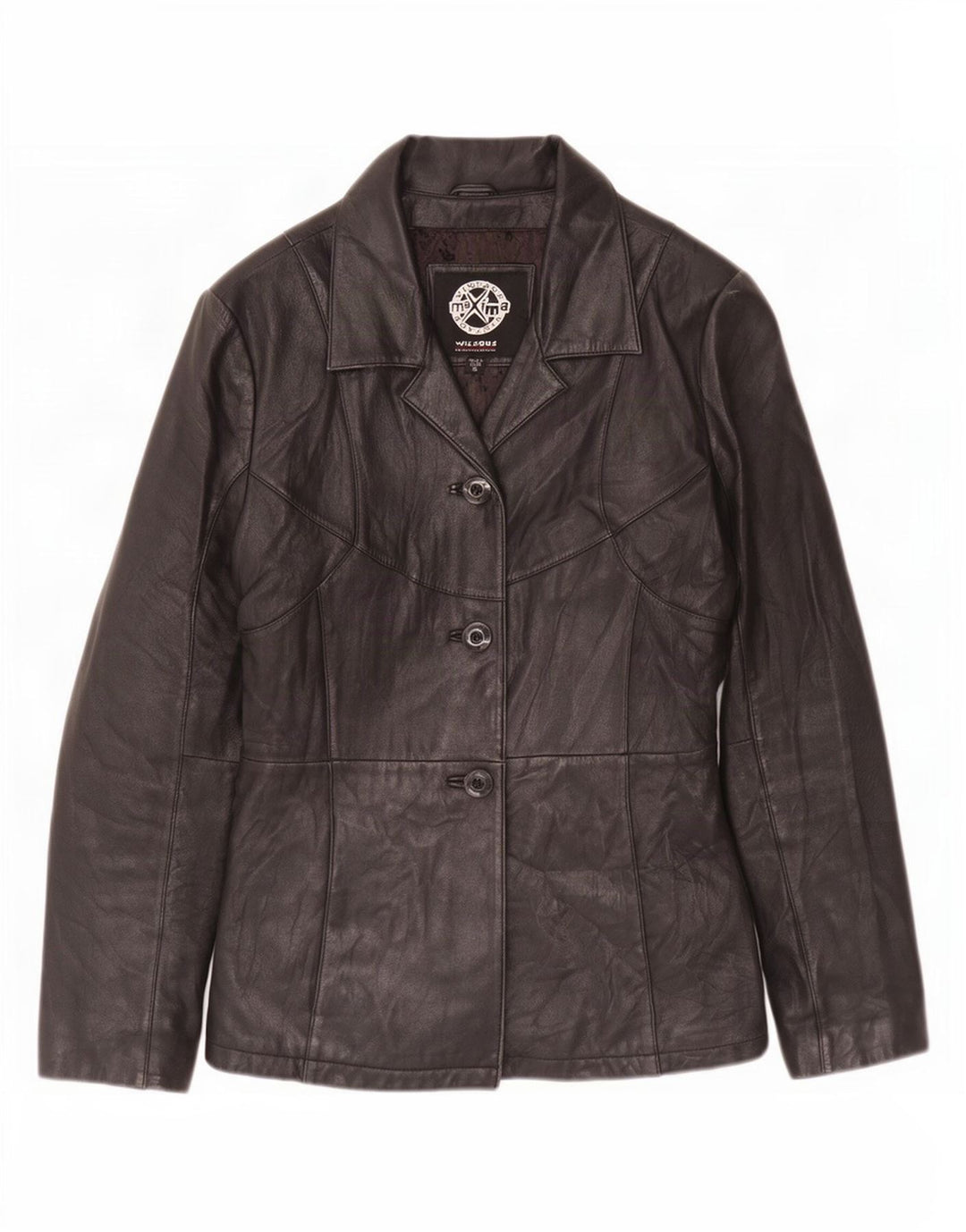 Wilsons Veste en cuir pour femme UK 10 Small Noir