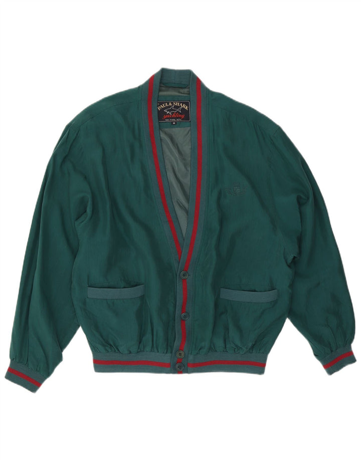 Paul & Shark Veste Bomber Yachting Homme UK 38 Soie Vert Moyen