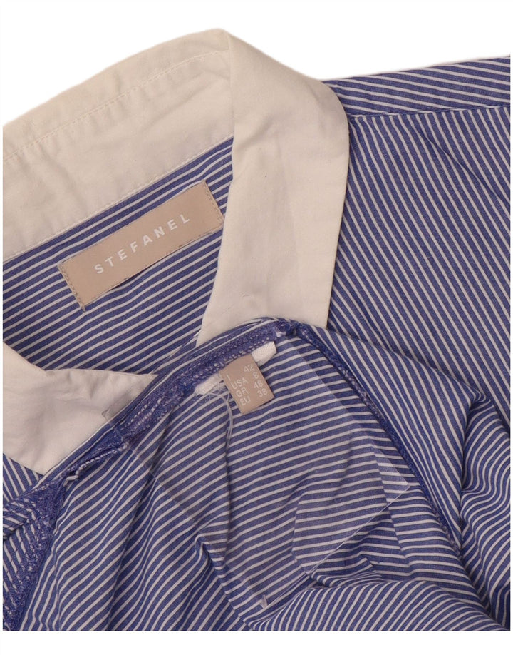 STEFANEL Chemise Femme IT 42 Bleu Moyen Rayure