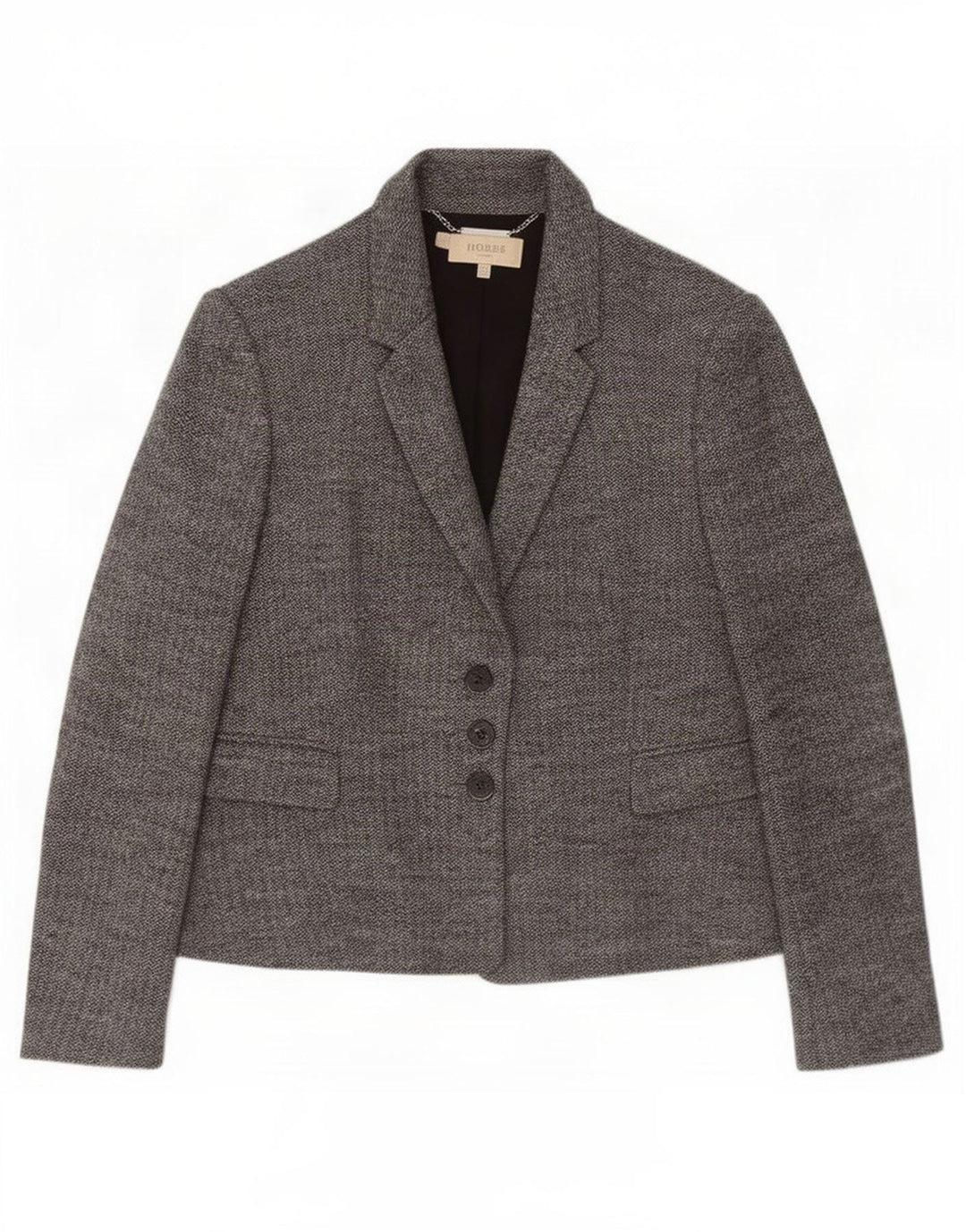 Hobbs Veste blazer à 3 boutons pour femme UK 14 Grand chevrons gris
