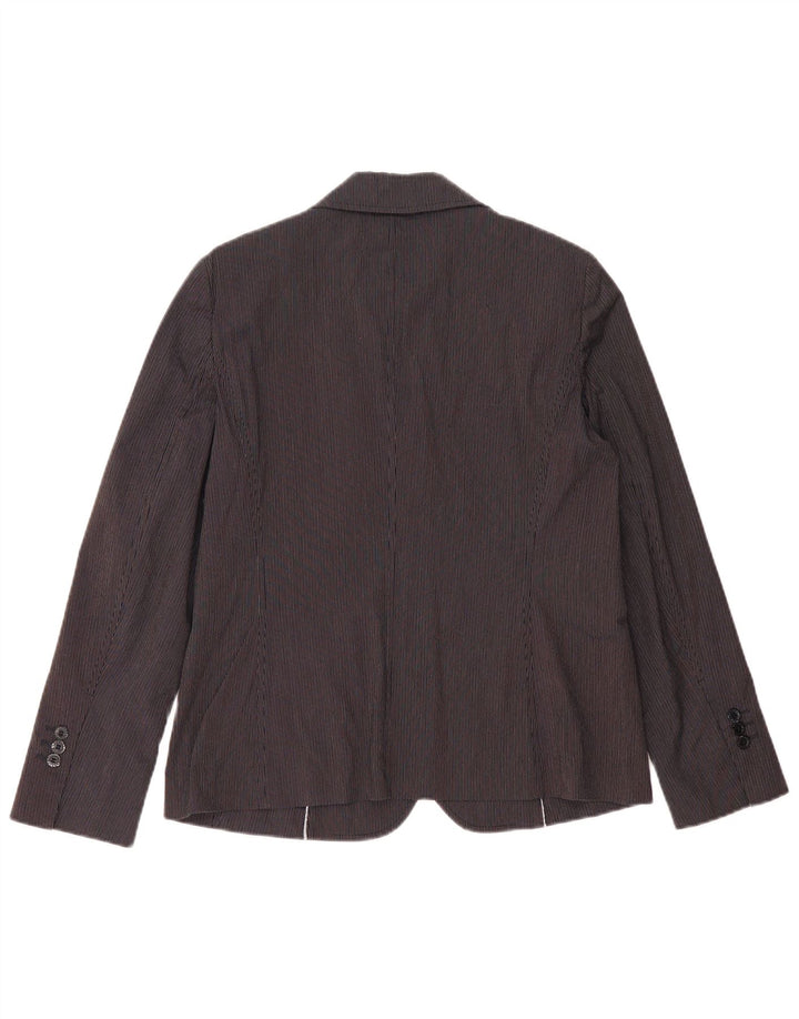 LES COPAINS Veste Blazer 3 Boutons Femme IT 46 Grandes Rayures Bleu Marine