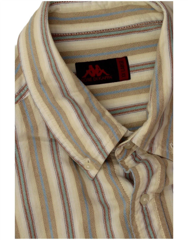 Kappa Chemise Homme 2XL Beige Rayé