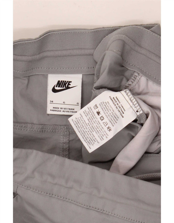 Nike Pantalon cargo droit W34 L28 Gris Coton Homme
