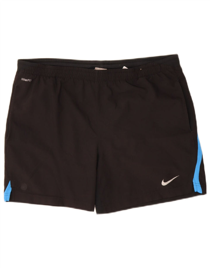 Nike Short de sport pour garçon 13-14 ans XL Noir Colorblock Polyester
