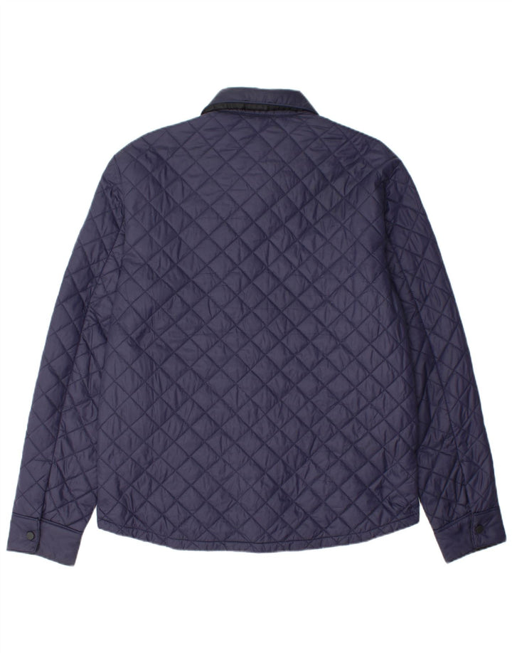 SUPERDRY Mens Quilted Jacket UK 40 Large Navy Blue