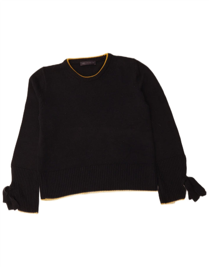Marks & Spencer Pull à col rond pour femme UK 14 Bleu marine moyen