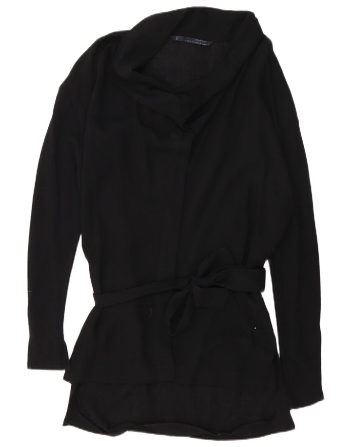 Zara Cardigan Femme Pull UK 14 Medium Noir Viscose